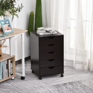 Rolling File Cabinet with 5 Drawers