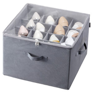 Under Bed Shoe Storage Organizer with Dividers